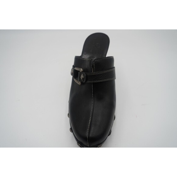 COLE HAAN Black Platform Silver Embellished Mule Slip-On Clog Size 9.5 - Picture 11 of 13
